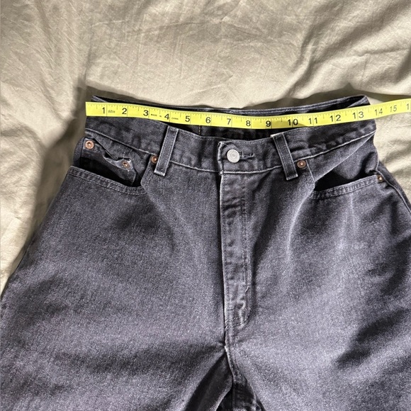 VINTAGE LEVI’S 550 BLACK JEANS 2001 Size 8 MIS M 100% Cotton Tapered Leg Y2K 90s - Picture 8 of 12